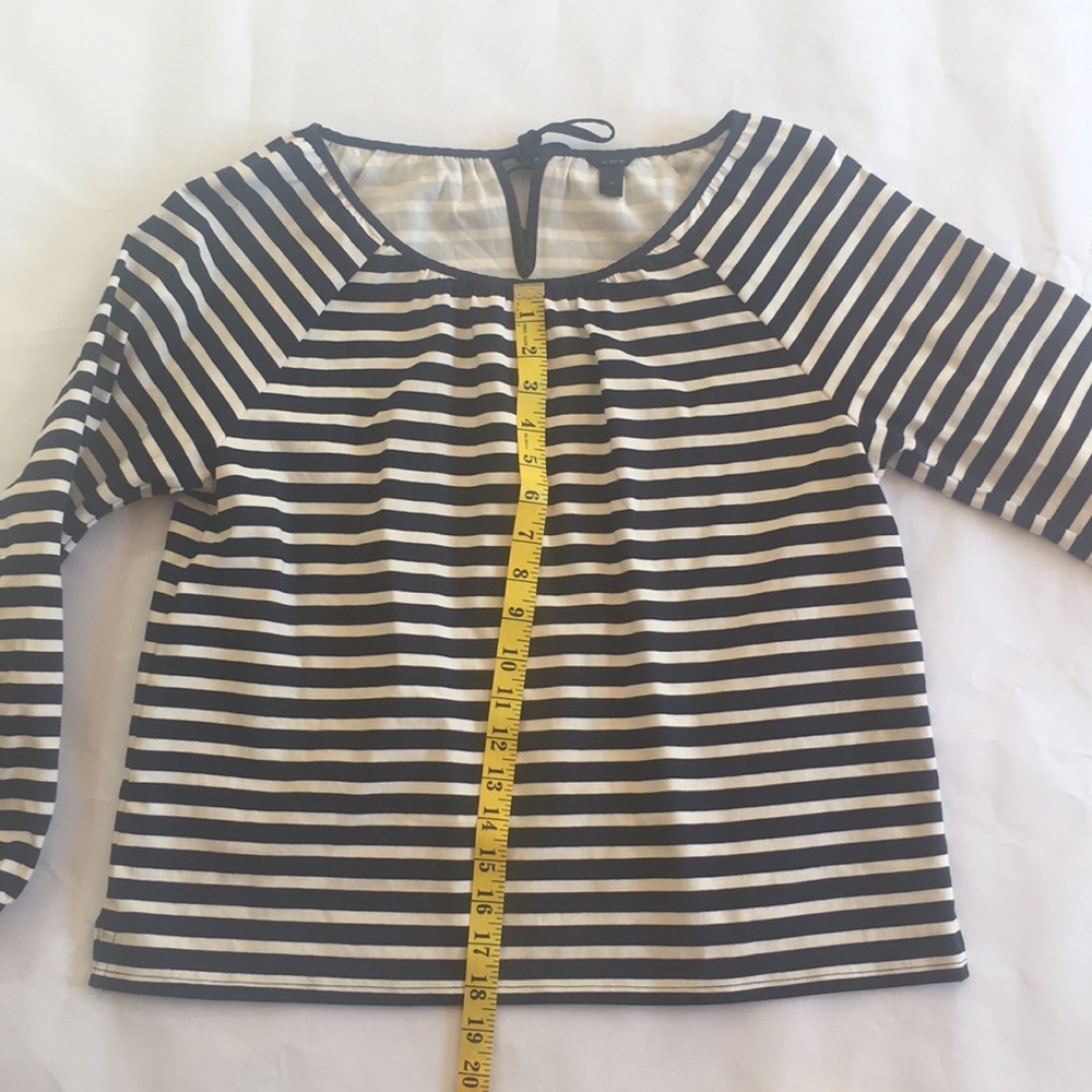 J. Crew Navy/white striped long sleeve top M